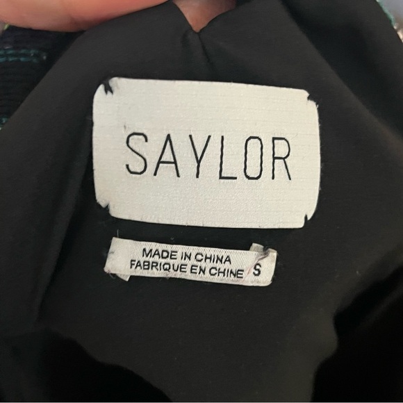 Saylor Alivia Aztec Chevron Embroidered Tassel Deep V Romper Size Small Boho - Picture 3 of 10